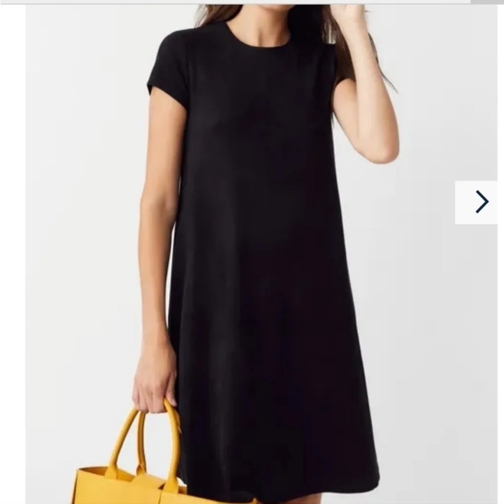 J. McLaughlin Women's Shift Dress Black Short Sleeve Elegant Size Med